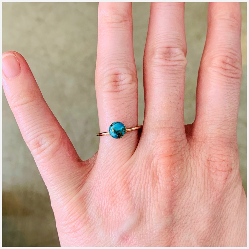 Turquoise/Copper Ring - image 3